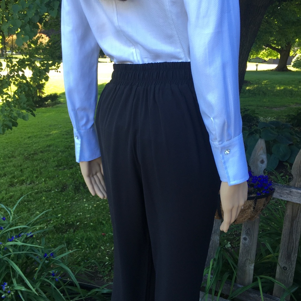 BLACK PANTS w/ ZIPPER SIDE POCKETS~ HIGH QUALITY - Picture 6 of 7